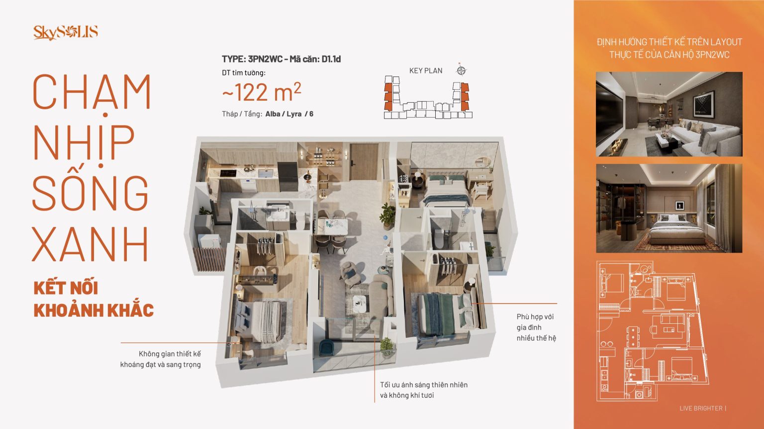 Layout căn 3PN2WC