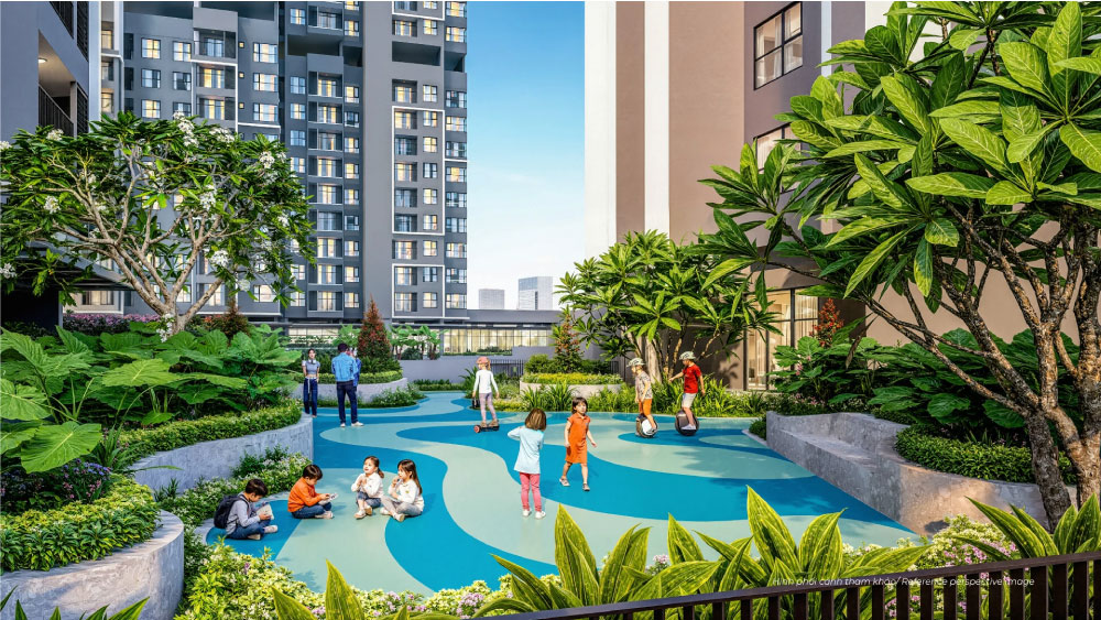 Không gian đi bộ và giao thông nội khu tại Harmonie