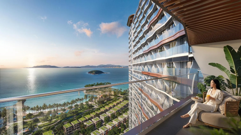 Hình ảnh không gian ban công căn hộ Alora Nha Trang được sử dụng cho nội dung so sánh lợi ích chiết khấu thanh toán sớm với chi phí cơ hội của nguồn vốn.