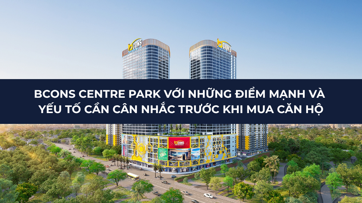 Quảng trường và khối đế thương mại tại khu căn hộ Bcons Centre Park
