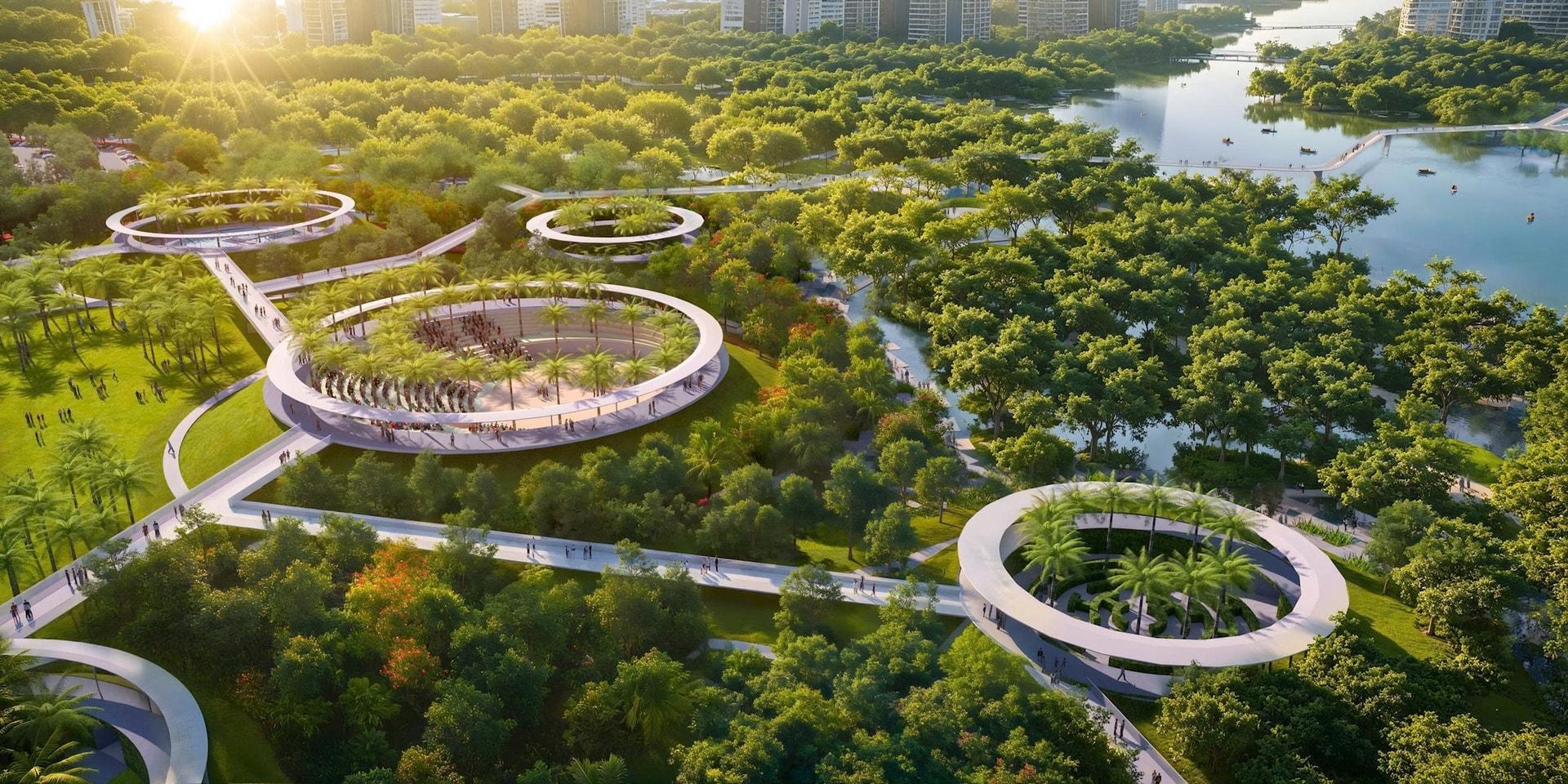 Công viên sinh thái trong quy hoạch tiện ích Sun Charmora City