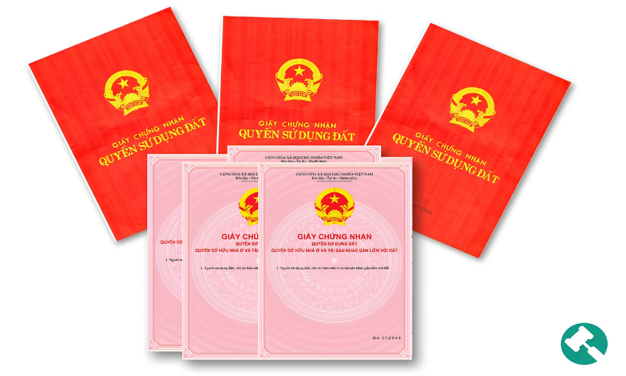 Hình ảnh bìa mẫu giấy chứng nhận quyền sử dụng đất được sử dụng để minh họa việc kiểm tra hồ sơ về chủ thể sử dụng đất, diện tích, mục đích sử dụng và thông tin tài sản.