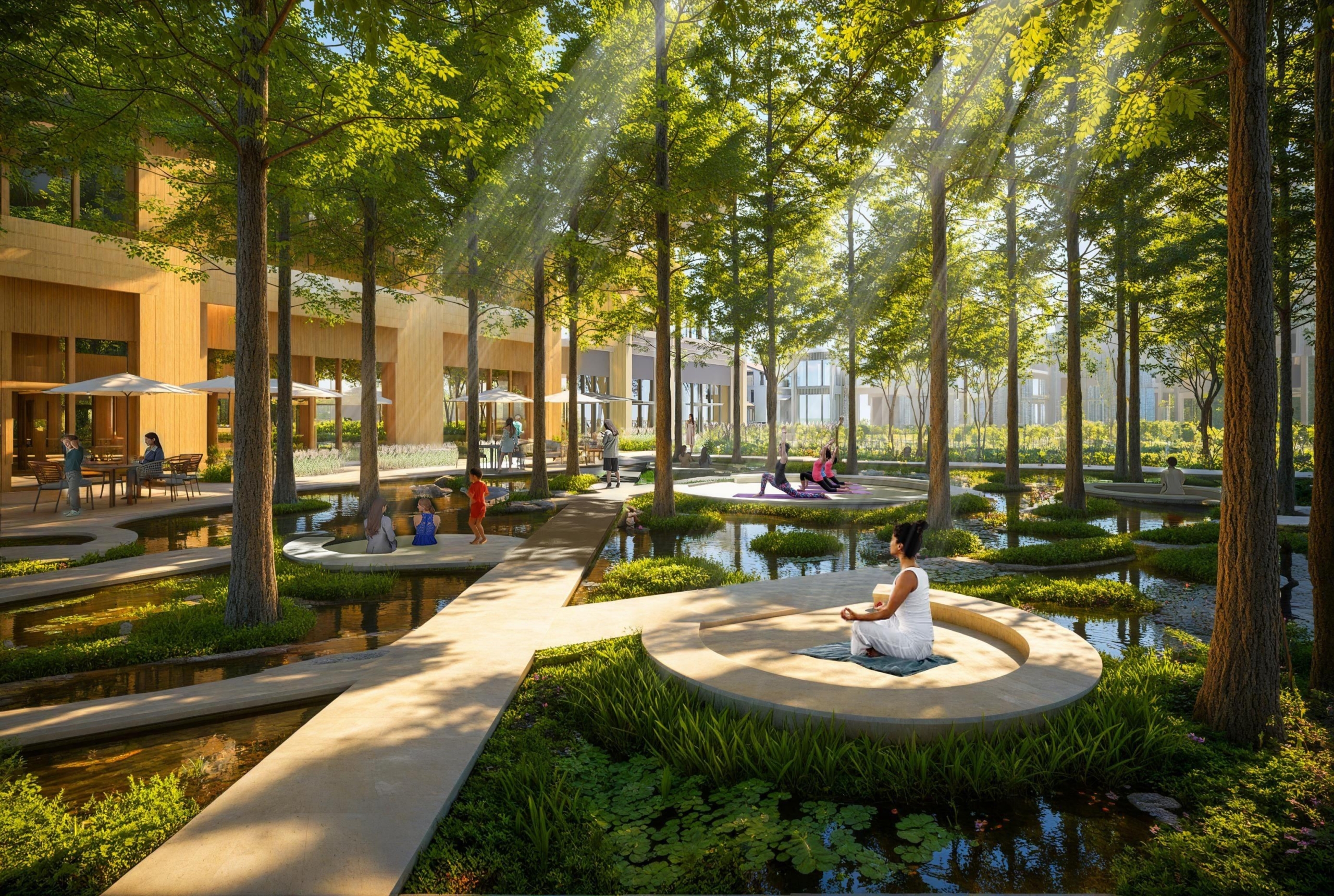Không gian wellness và cảnh quan xanh tại Charmora City